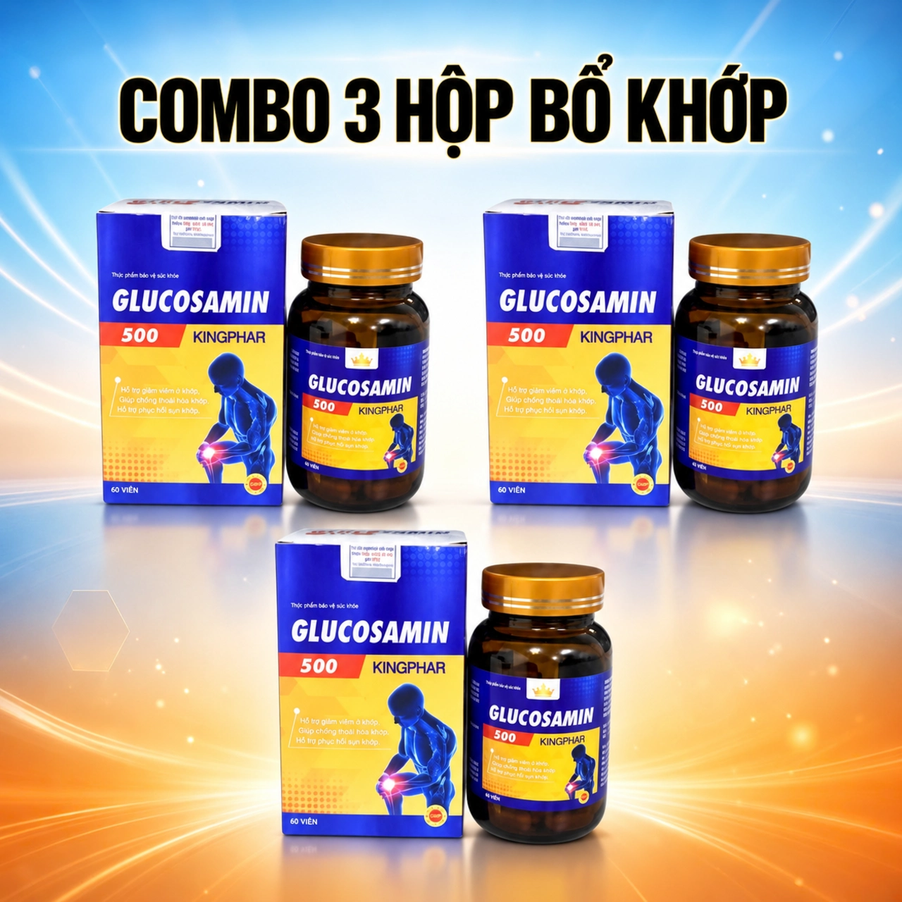 Thực phẩm bảo vệ sức khỏe hỗ trợ khớp Glucosamin 500 Kingphar